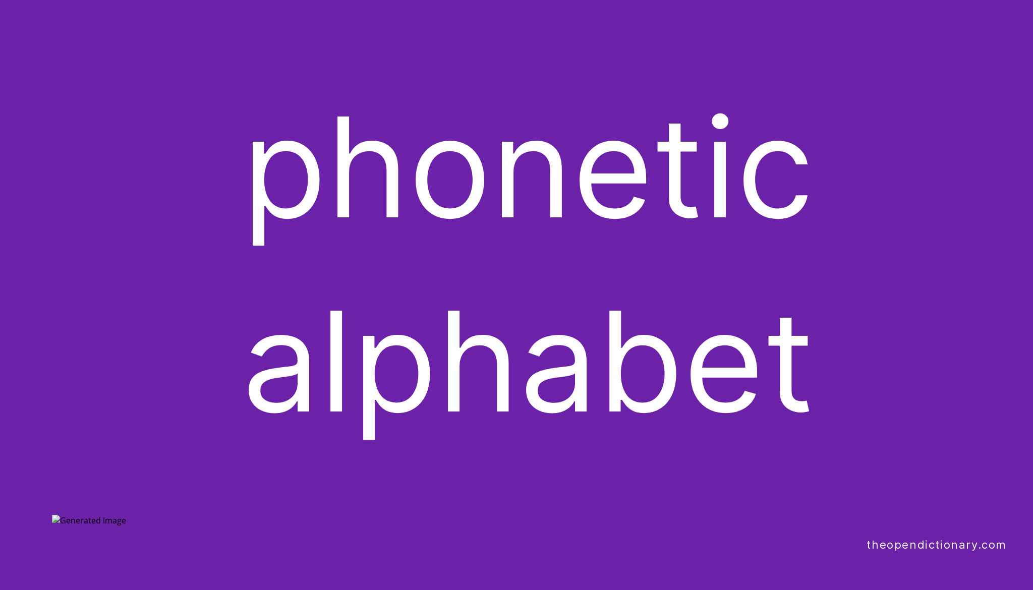 Examples Of Phonetic Alphabet In English